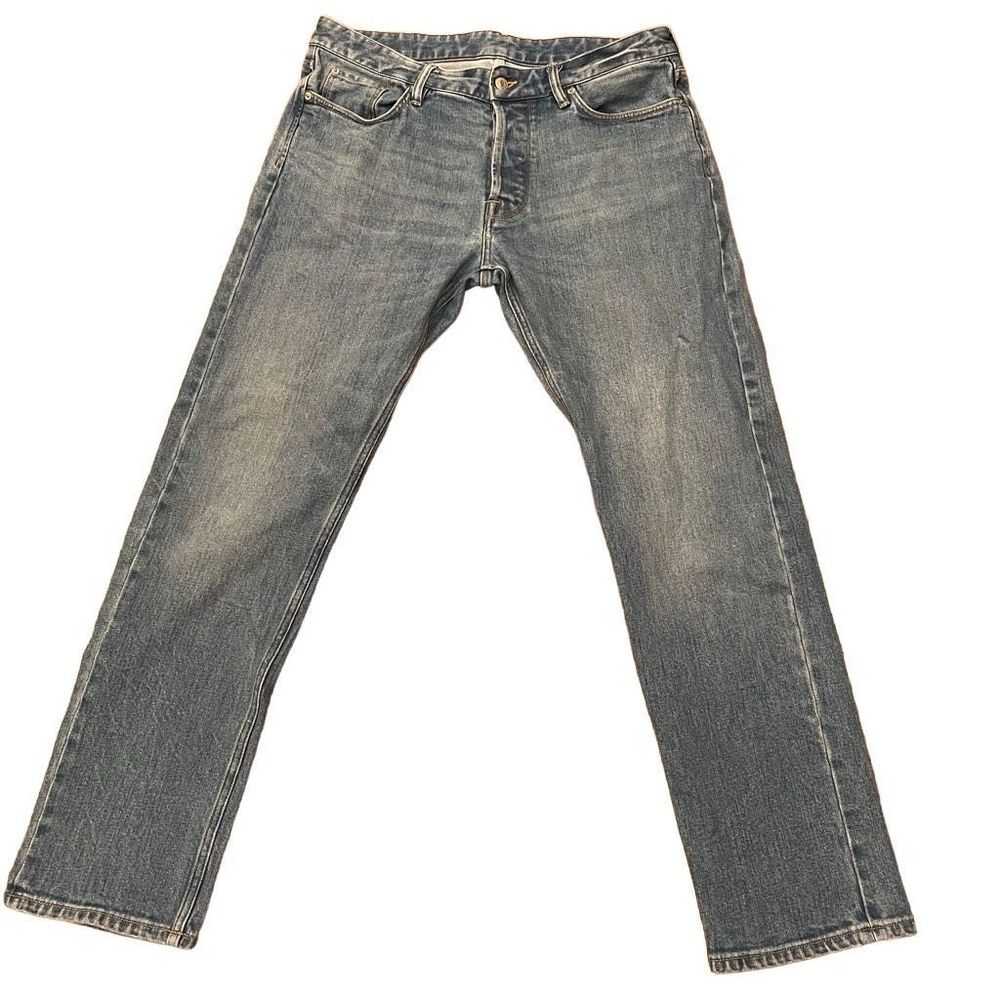 Buck Mason Jeans Men’s 34x30 Ford Standard Double Dipped 14 oz Light Wash